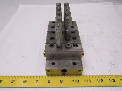 Lubriquip MSP-10T 5 Port Modular Divider Valve Assembly 1/8" Ports 3500 PSI