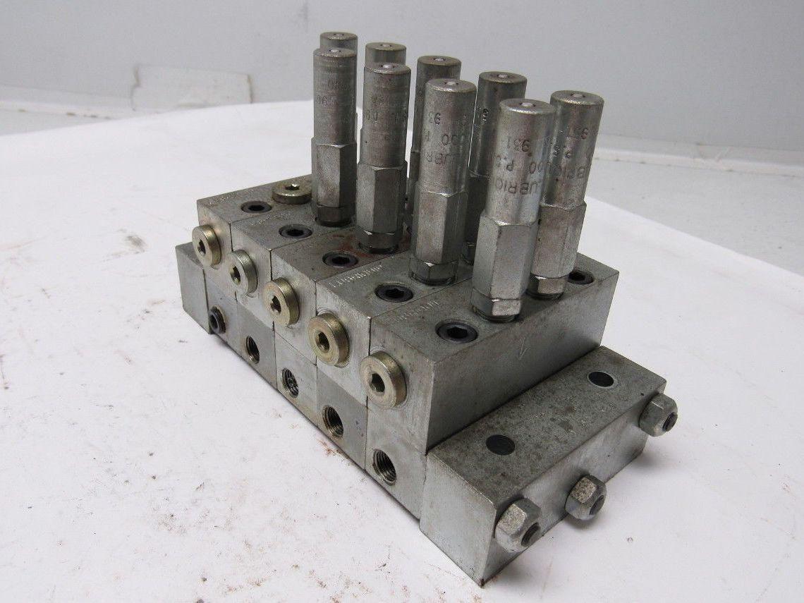 Lubriquip MSP-10T 5 Port Modular Divider Valve Assembly 1/8" Ports 3500 PSI