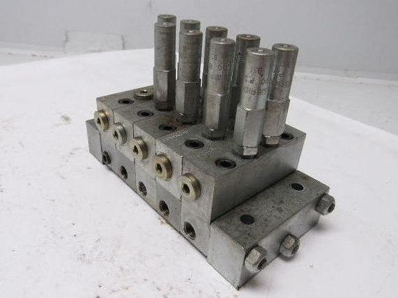 Lubriquip MSP-10T 5 Port Modular Divider Valve Assembly 1/8" Ports 3500 PSI