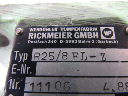 Rickmeier R25/8 FL-Z Hydraulic Gear Pump