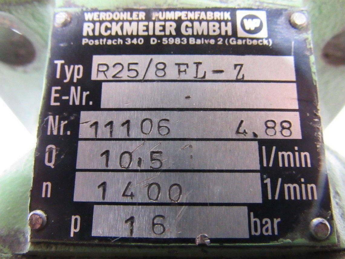 Rickmeier R25/8 FL-Z Hydraulic Gear Pump