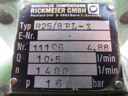 Rickmeier R25/8 FL-Z Hydraulic Gear Pump