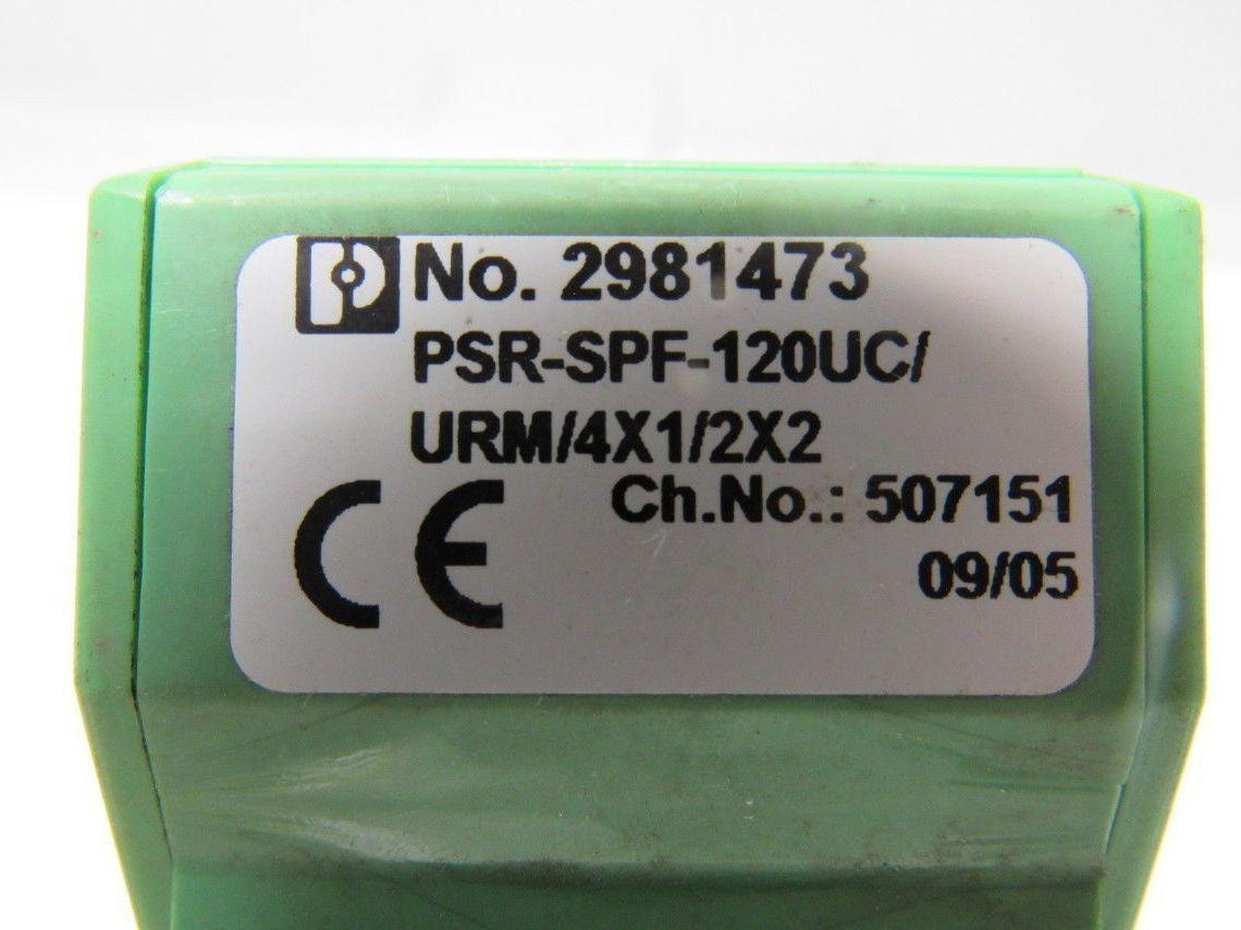 Phoenix Contact psr-spf-120uc/urm/4x1/2x2 Relay W/Positively Driven Contacts