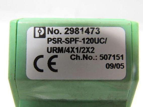 Phoenix Contact psr-spf-120uc/urm/4x1/2x2 Relay W/Positively Driven Contacts