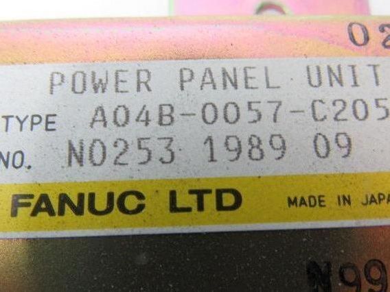 Fafnuc A04B-0057-C205 Power Panel  Unit  From Tape Drill Mate Model T