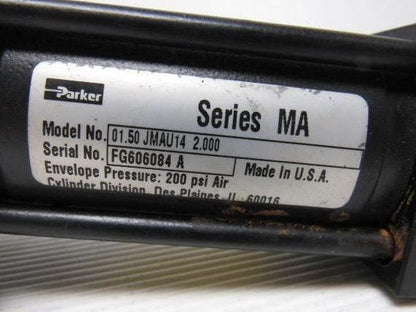 Parker - MA 1.50 JMAU14 2.00 1-1/2" Bore 2" Stroke 3/8NPT 5/8"Rod Air Cylinder