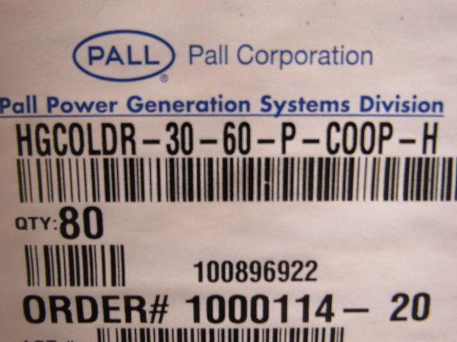 Pall HGCOLDR-30-60-P-COOP-H Hydro-Guard Cold R Filter Cartridge Lot of 62