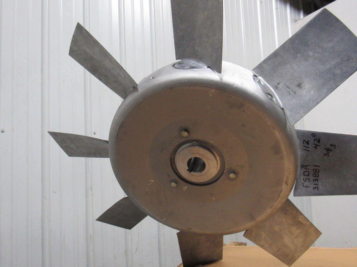 44" Industrial 8 Blade Aluminum Variable Pitch Axial Flow Fan Wheel 2-3/8" Bore