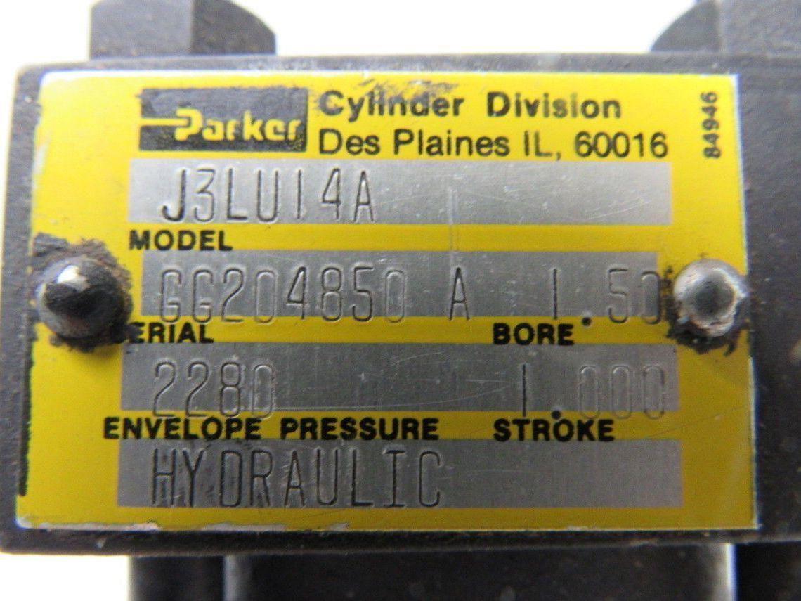 Parker J3LU14A Hydraulic Tie Rod Cylinder 1-1/2" Bore 1" Stroke