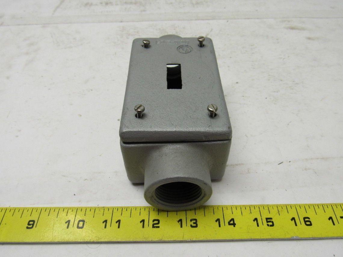 Appleton FS Unilet 1" Type C Gang Switch Box Enclosure W/Switch Cover