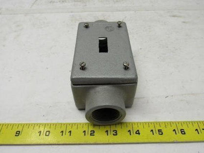 Appleton FS Unilet 1" Type C Gang Switch Box Enclosure W/Switch Cover