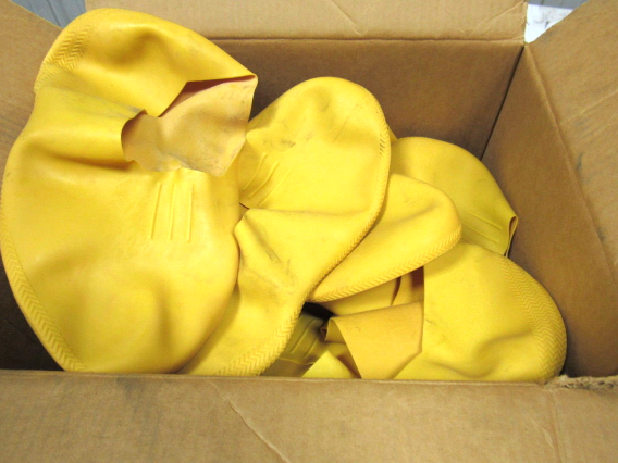 totes 0663 Nuclear Boot Yellow Rubber Ankle Height Shoe Covers Size L/XL 12 pair