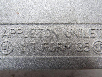 Appleton Unilet 1 T Form 35 Conduit Body Box Enclosure W/ Cover and Gasket