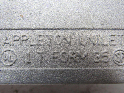 Appleton Unilet 1 T Form 35 Conduit Body Box Enclosure W/ Cover and Gasket
