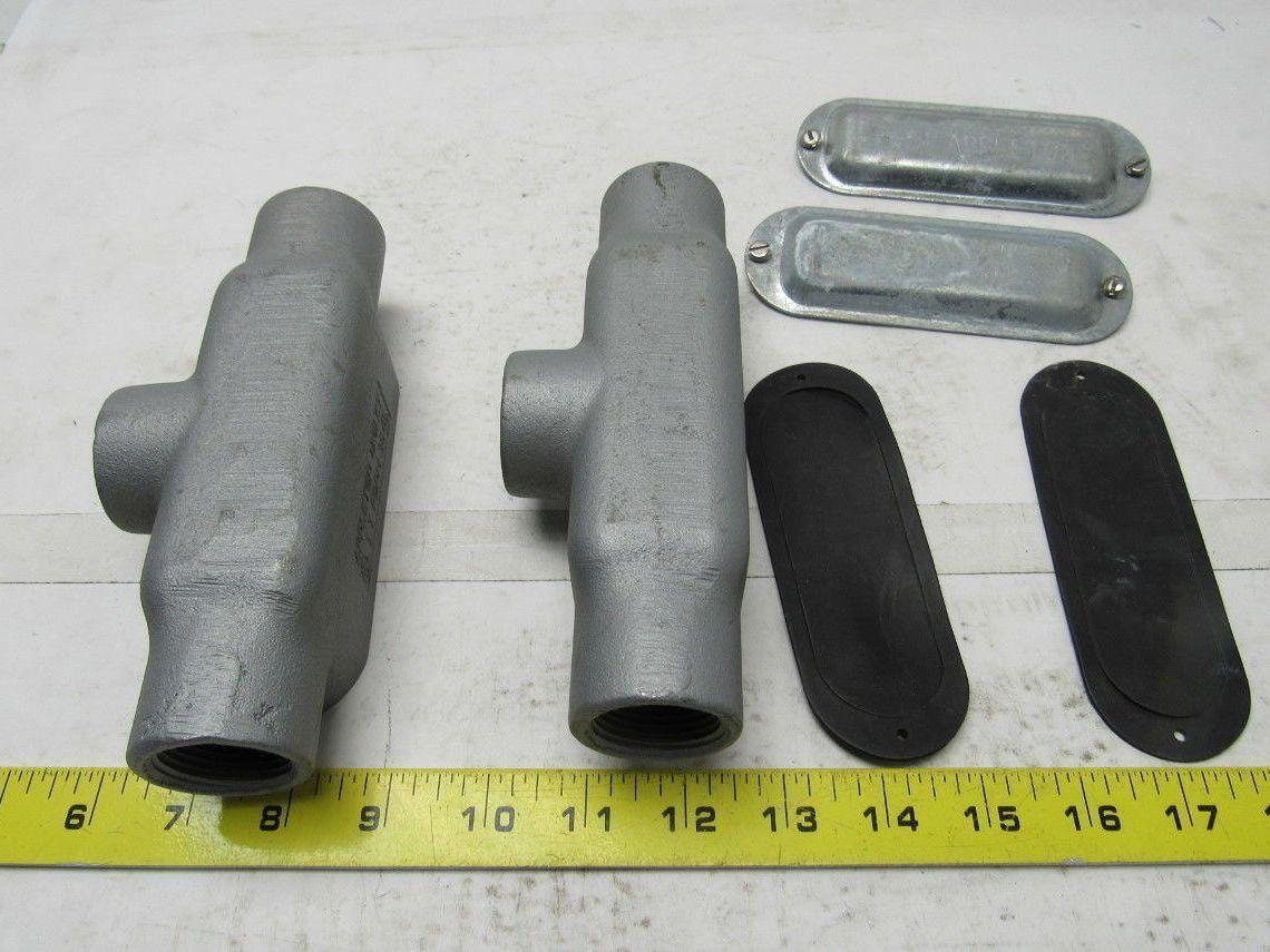 Appleton Unilet 1 T Form 35 Conduit Body Box Enclosure W/ Cover and Gasket