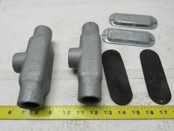 Appleton Unilet 1 T Form 35 Conduit Body Box Enclosure W/ Cover and Gasket