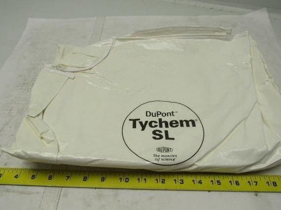 Tychem SL122BWH4X001200 Coverall White w/Zipper Hood & Boots Size 4XL Case of 12