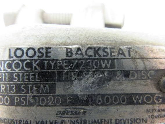 Hancock 7230  2680 Class T-Pattern Loose Backseat Globe Valve 3/8"