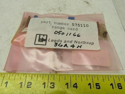 Leeds & Northrup 575110  EMF Range Card For Recorder