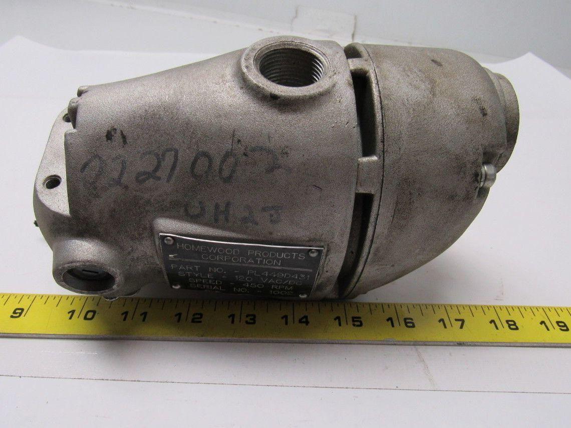 Homewood Products PL449D431 Drill Head Gear Motor 120 VAC/DC 450 RPM