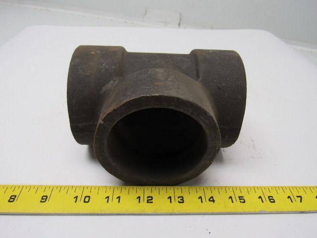 Anvil 2-1/2" High-Pressure Socket-Weld Steel Unthreaded Pipe Tee Class 3000
