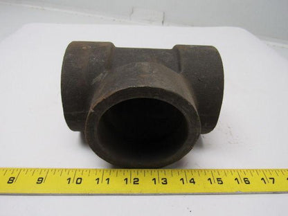 Anvil 2-1/2" High-Pressure Socket-Weld Steel Unthreaded Pipe Tee Class 3000