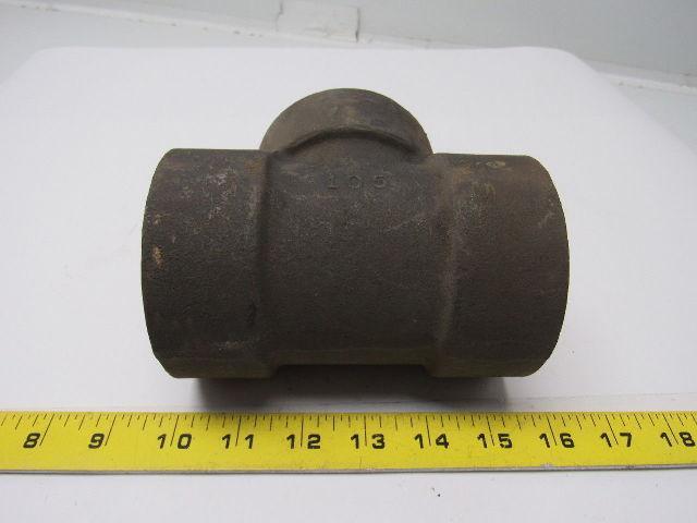 Anvil 2-1/2" High-Pressure Socket-Weld Steel Unthreaded Pipe Tee Class 3000