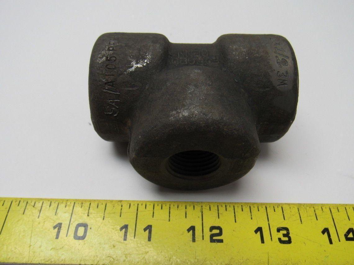 Penn 3/4" X 1/2" X 1/2" Forged Steel Threaded Pipe Reducing Tee