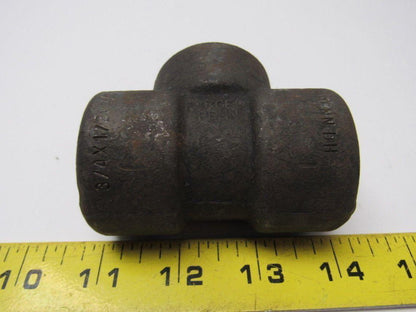 Penn 3/4" X 1/2" X 1/2" Forged Steel Threaded Pipe Reducing Tee