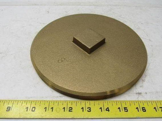 8" Raised Square Head Brass Plug