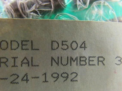 IRIS D504 Rev. B Digital Board For IRIS500 Mad Flame Detector System Amplifier