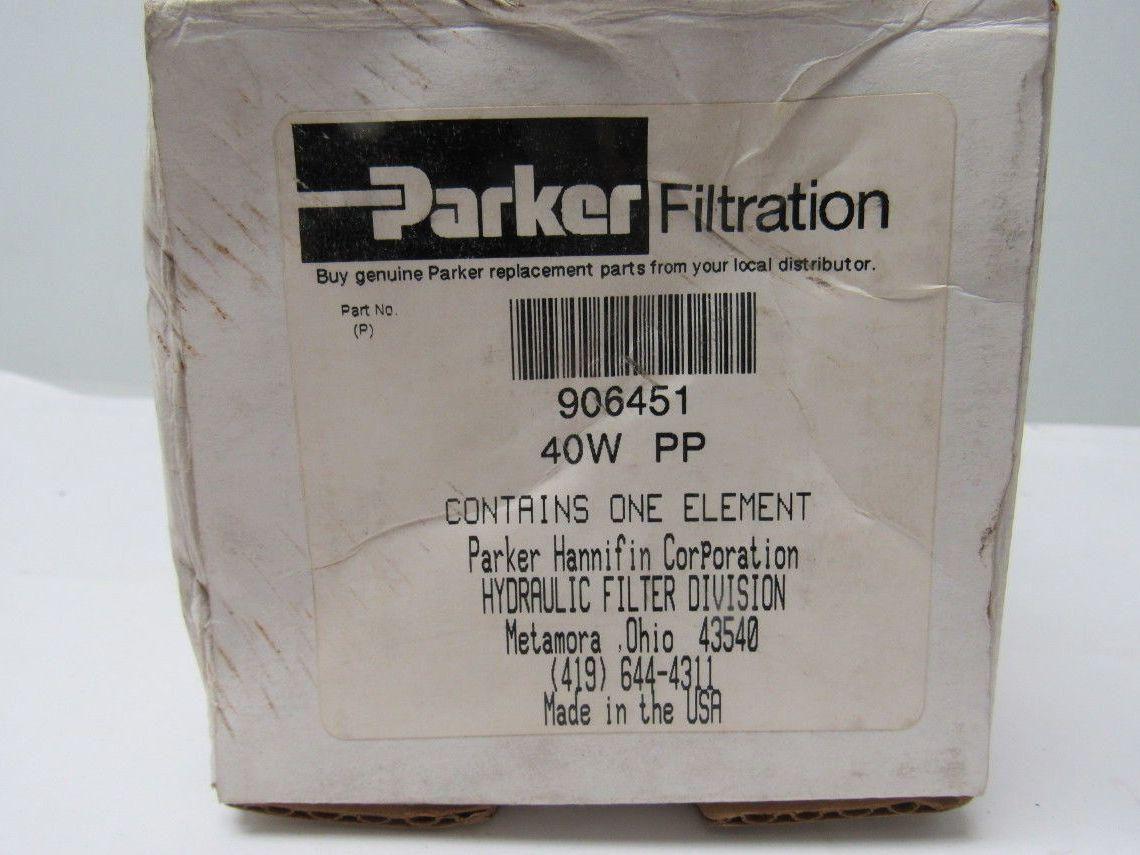 Parker 906451 40W PP Hydraulic Lube Oil Filter Element 40 Micron Wire Mesh