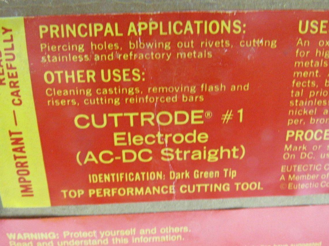 Eutetic Castolin Cuttrode #1 1/8"x14" Welding Rod Electrode 30lbs