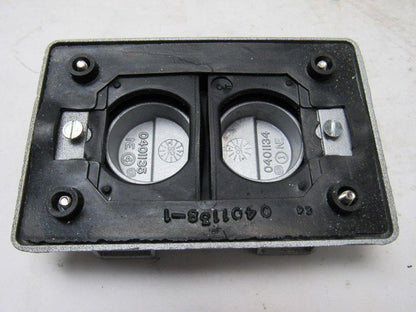 Arrow Hart 5252 Duplex Receptacle Brown w/ Horizontal Weatherproof Cover