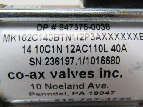 CO-AX Valves 847375-0038 Lance Air Purge Solenoid Valve 1.2" NPT 110VAC