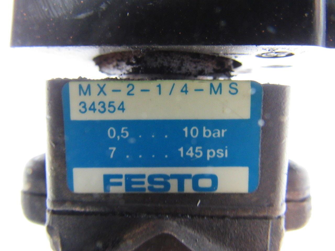 Festo MX-2-1/4-MS & MSXG Solenoid Valve 24v Coil 1/4"npt Ports
