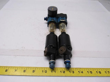 Festo WA-1 & LFR-1/8-S-5M Filter Regulator w/ Double Condensate Drains & Gauge
