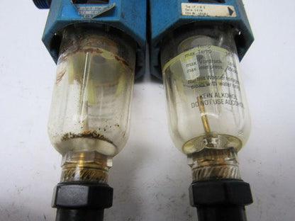 Festo WA-1 & LFR-1/8-S-5M Filter Regulator w/ Double Condensate Drains & Gauge