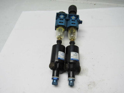 Festo WA-1 & LFR-1/8-S-5M Filter Regulator w/ Double Condensate Drains & Gauge