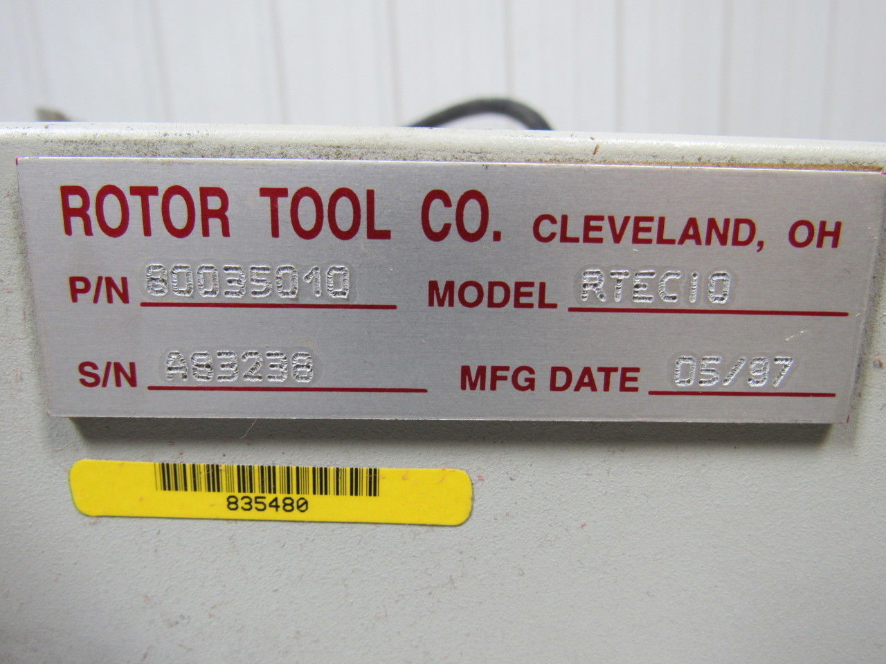 Rotor Tool RTEC10 80035010 Torque Angle Electronic Controller 115 or 230V W/Key