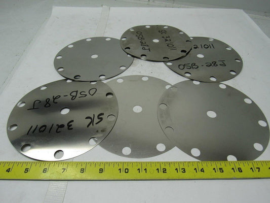Cashco 1000 Pressure Regulator Diaphragm Stainless Steel 7-1/4" Dia. Lot of 6