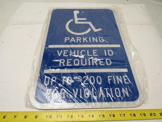 Engineer-Grade Reflective Aluminum Handicapped Parking Sign Lot of 3