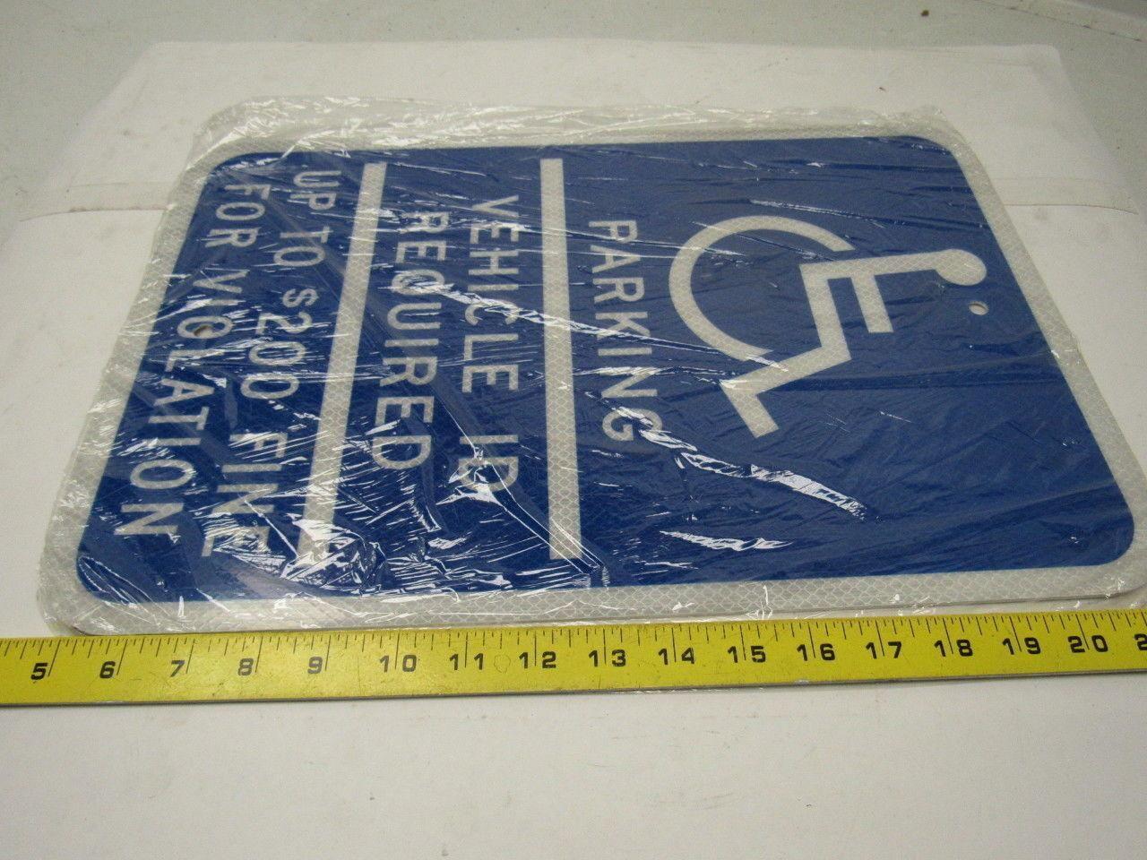 Engineer-Grade Reflective Aluminum Handicapped Parking Sign Lot of 3