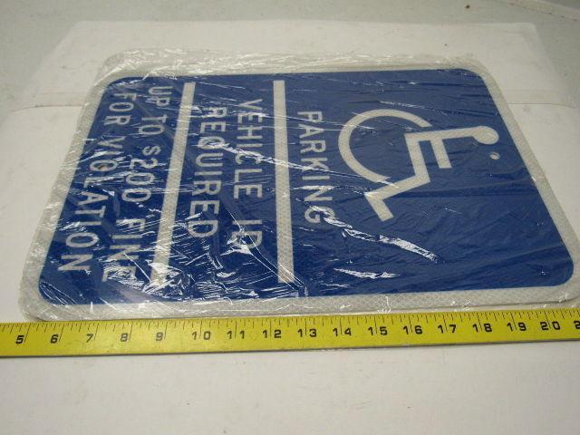 Engineer-Grade Reflective Aluminum Handicapped Parking Sign Lot of 3