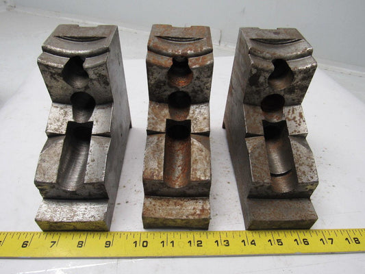 Dillon AB12 25W 12" Diameter Soft Jaws Machined For Round Stock Radius Lot of 3