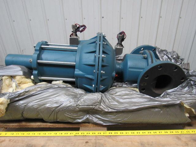 ITT 6W44BSS 3200 Ser.  Straightway 4" Flange 150 Lb Dia-Flo Actuated Diaph Valve