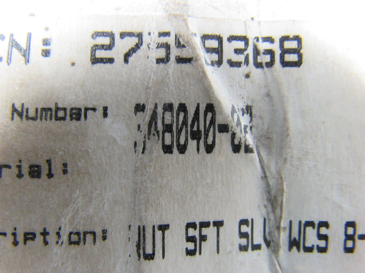 Flowserve 348040-02 Shaft Sleeve Nut WCS 8-2 Assembly RH Suction Side