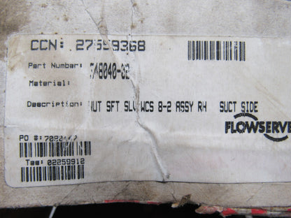 Flowserve 348040-02 Shaft Sleeve Nut WCS 8-2 Assembly RH Suction Side