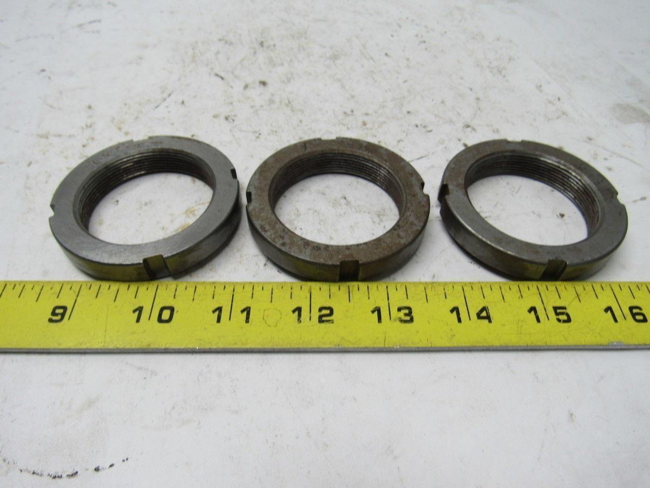 N-10 Locknuts 18 Threads per Inch 2.688" Outside Dia Lot of 3