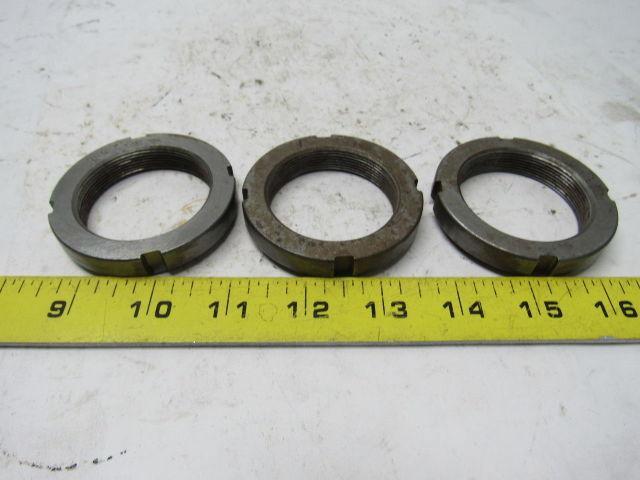N-10 Locknuts 18 Threads per Inch 2.688" Outside Dia Lot of 3